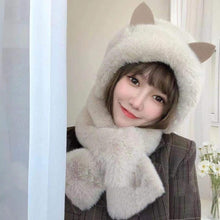 Load image into Gallery viewer, Snuggly Cat Earmuffs and Scarf Set

