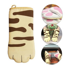 Load image into Gallery viewer, Playful Meow - Soft Cat Paws Insulated Oven Mitt- Review
