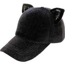 Load image into Gallery viewer, Sparkly Ears Velvet Cap
