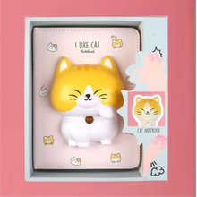 Load image into Gallery viewer, Playful Meow - Squishy Cute Cat Notebook Set- Review
