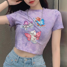 Load image into Gallery viewer, Playful Meow - Sweet Cat Cropped Top- Review
