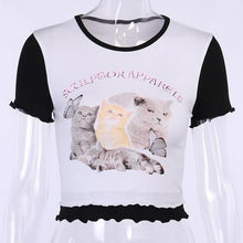 Load image into Gallery viewer, Playful Meow - Sweet Cat Cropped Top- Review
