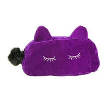 Load image into Gallery viewer, Playful Meow - Velvety Cat&#39;s Ear Vanity Bag- Review
