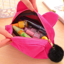 Load image into Gallery viewer, Playful Meow - Velvety Cat&#39;s Ear Vanity Bag- Review
