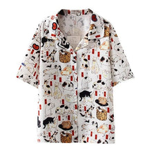 Load image into Gallery viewer, Playful Meow - Vintage Cat Print Blouse- Review
