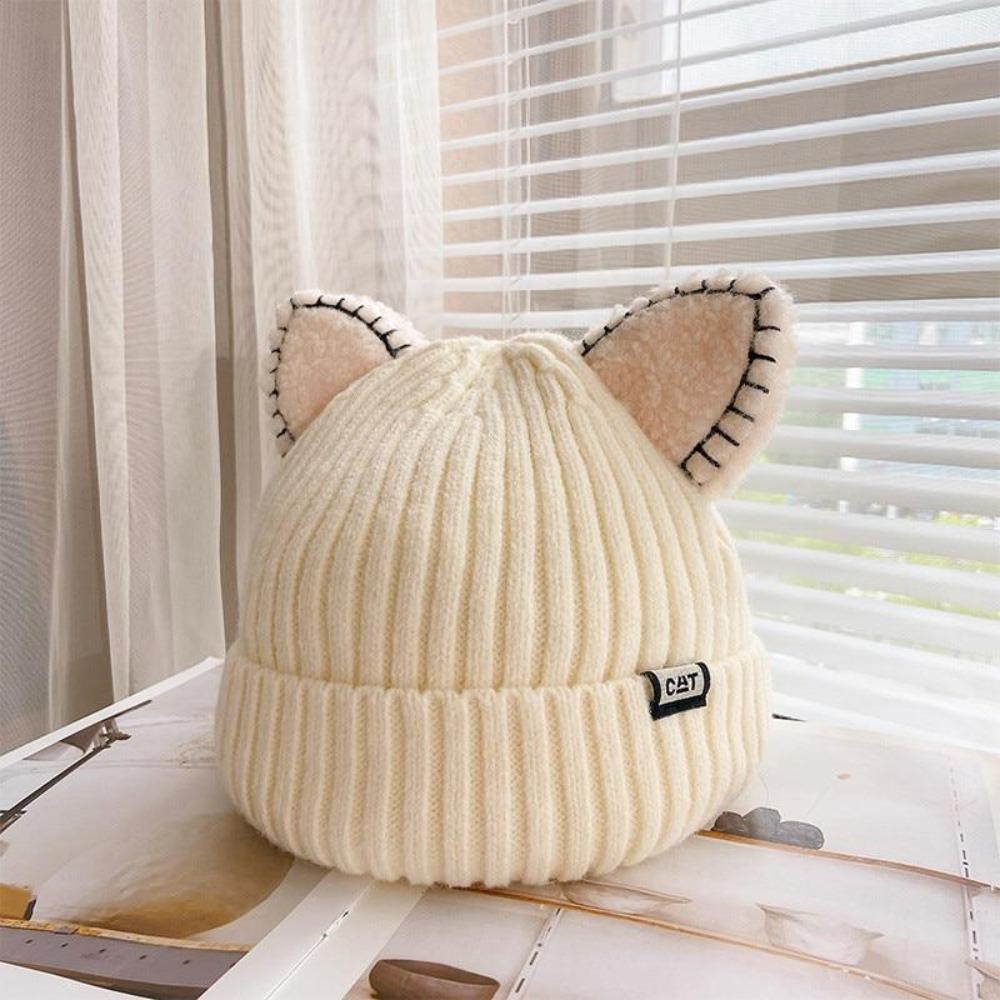 Winter Cat Ears Knitted Beanie