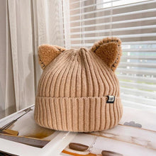 Load image into Gallery viewer, Winter Cat Ears Knitted Beanie
