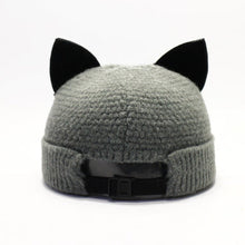 Load image into Gallery viewer, Woolen Cat Ears Docker Hat [Adjustable]
