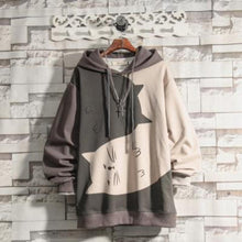 Load image into Gallery viewer, Yin Yang Cats Drawstring Hoodie
