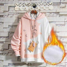 Load image into Gallery viewer, Yin Yang Cats Drawstring Hoodie
