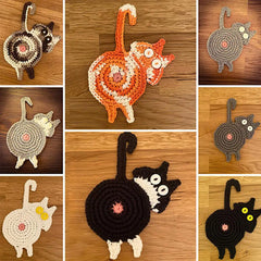 Handmad Cat Butt Coasters [Set of 8]