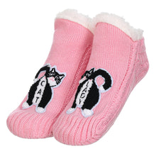 Load image into Gallery viewer, Funny Cat Lady Slipper Socks
