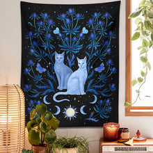 Load image into Gallery viewer, Divine Thistle Cat Tapestry for Mystical Home Aura
