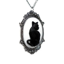Load image into Gallery viewer, Vintage Gothic Black Cat Necklace
