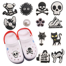 Load image into Gallery viewer, Skull and Cat Shoe Charms
