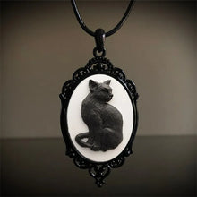 Load image into Gallery viewer, Vintage Gothic Black Cat Necklace
