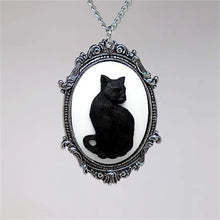 Load image into Gallery viewer, Vintage Gothic Black Cat Necklace
