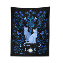 Load image into Gallery viewer, Divine Thistle Cat Tapestry for Mystical Home Aura
