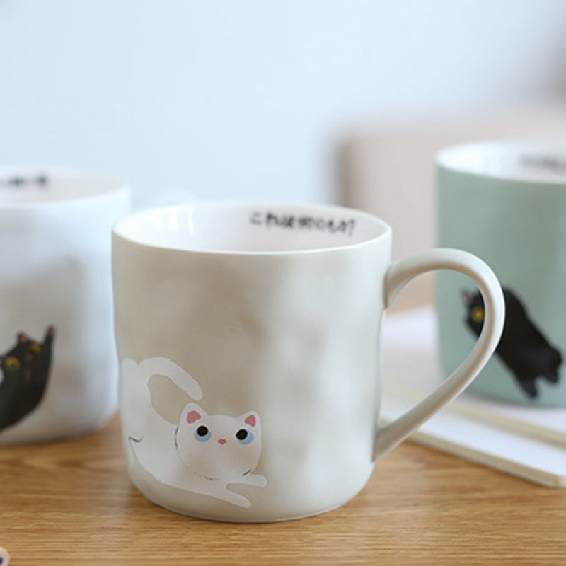 Kawaii Kitty Mug With Tea Spoon