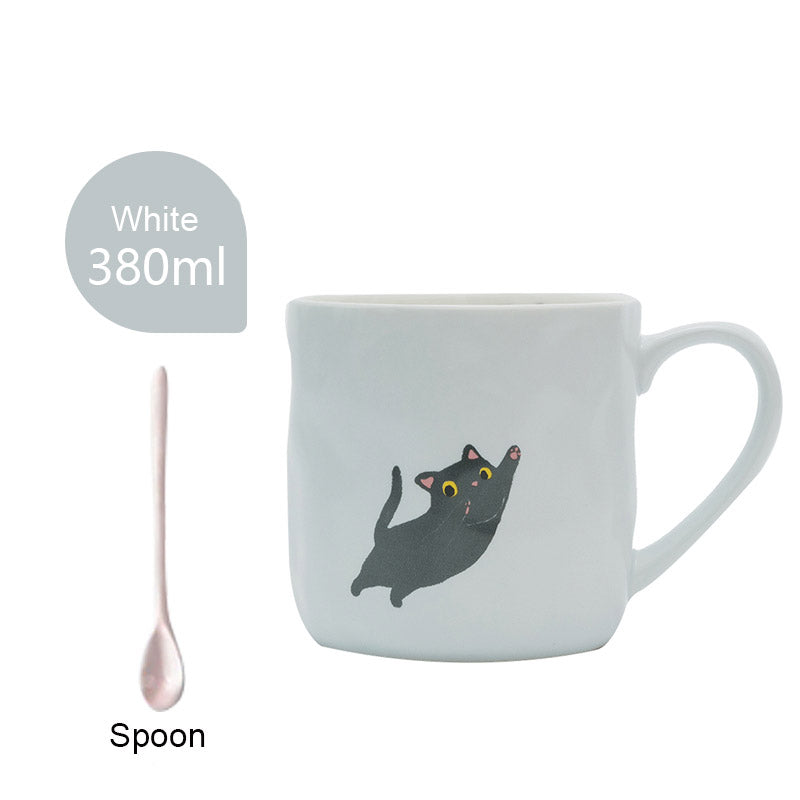 Kawaii Kitty Mug With Tea Spoon