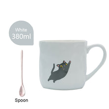 Load image into Gallery viewer, Kawaii Kitty Mug With Tea Spoon
