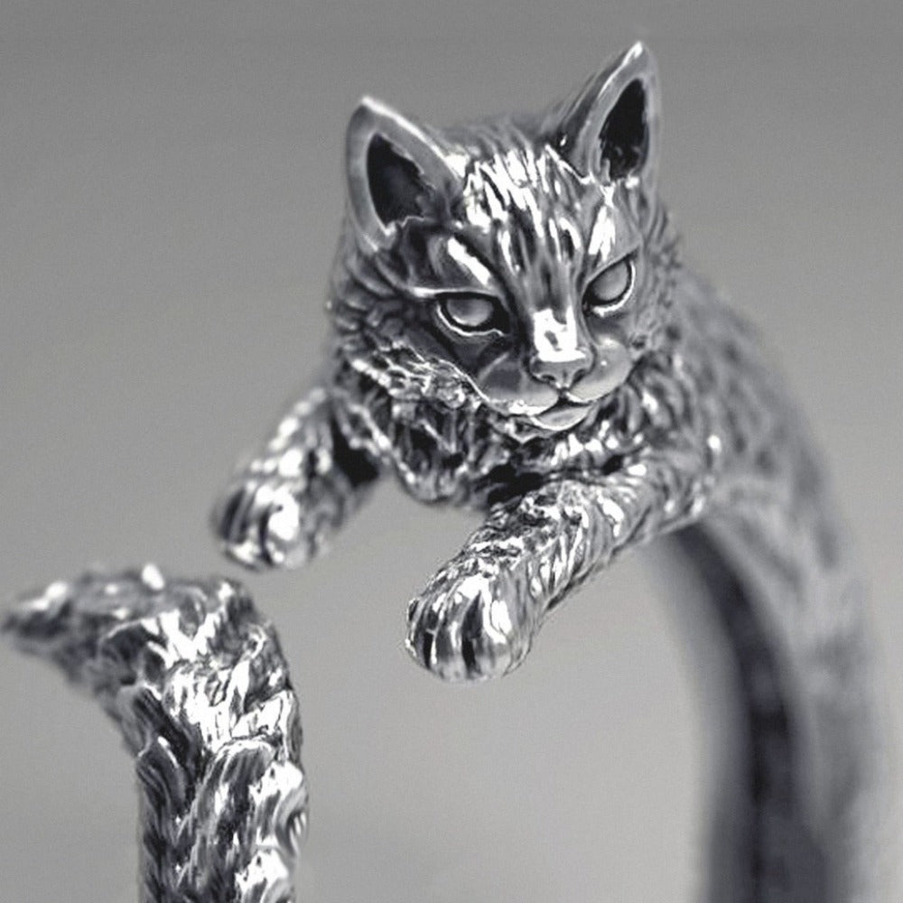 Vintage Cat Ring [Resizable]