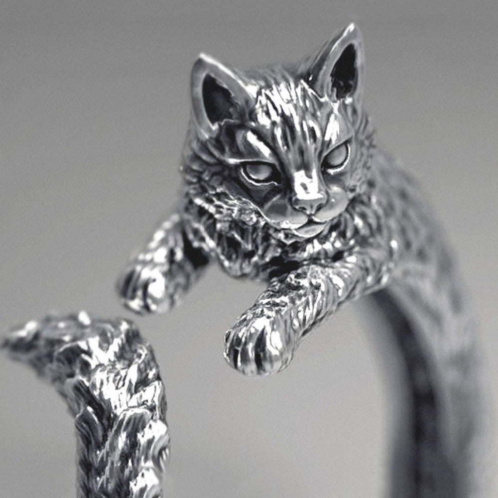 🎁FREE - Vintage Cat Ring [Resizable]