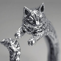 🎁FREE - Vintage Cat Ring [Resizable]