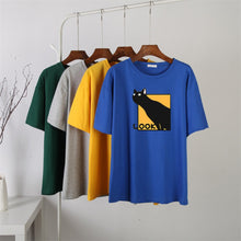 Load image into Gallery viewer, Sneaky Black Cat Tee [Plus Size Available]
