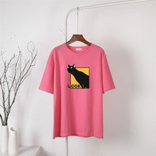 Load image into Gallery viewer, Sneaky Black Cat Tee [Plus Size Available]
