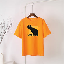 Load image into Gallery viewer, Sneaky Black Cat Tee [Plus Size Available]
