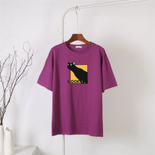 Load image into Gallery viewer, Sneaky Black Cat Tee [Plus Size Available]
